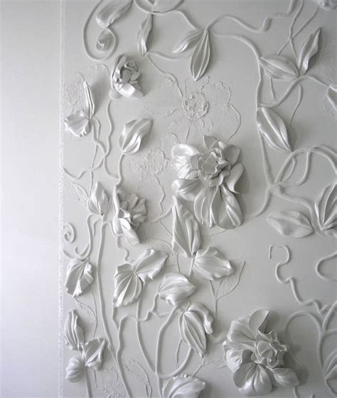 White Panno By Zoya Olefir At Floral Wallpaper Mural