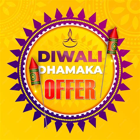 Premium Vector Diwali Dhamaka Offer Creative Sale Banner Design
