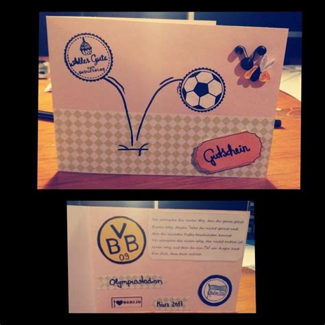 Karte für Fußballfans #Geschenk #Gutschein #Fußball #Stadionbesuch #BVB