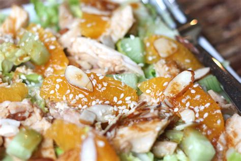 Combine the salad ingredients in a large bowl. Barefeet In The Kitchen: Chinese Chicken Salad with Ginger Sesame Dressing