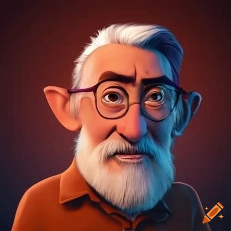 An Older Handsome Man As A Pixar Character On Craiyon