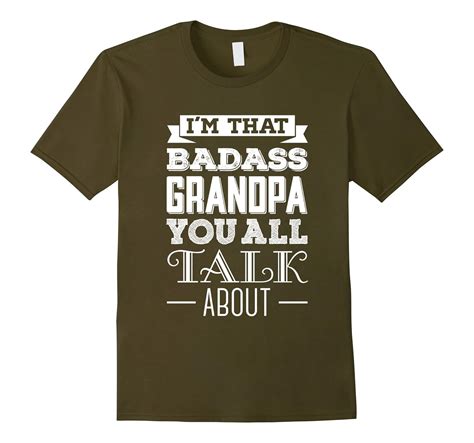 Mens Badass Grandpa T Shirt Funny T Shirt Art Artvinatee