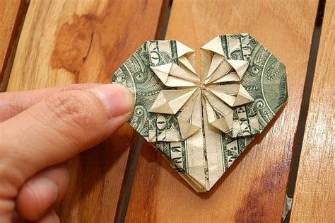 How To Fold A Dollar Into A Heart With Step By Step Pictures By Ksrose