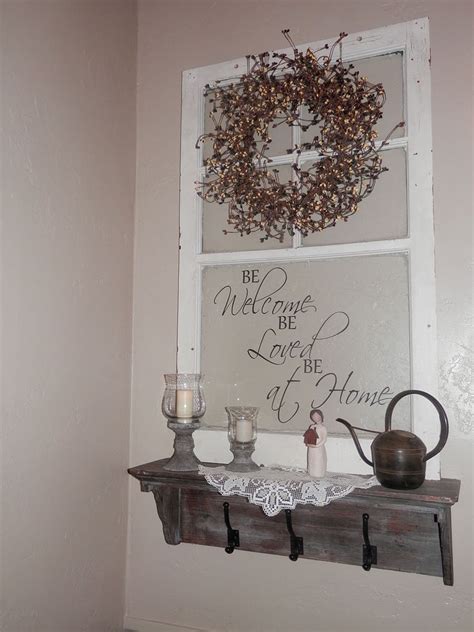 Repurposed Old Window To Shelf Decoration Hometalk