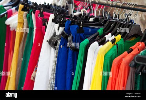 Fine Clothes At Mediterranean Market Stall Stock Photo Alamy