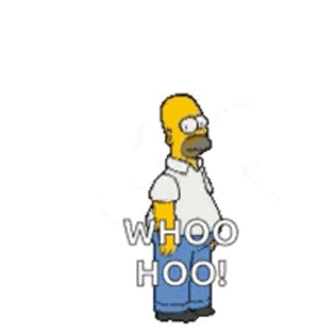 Homer Woohoo Cheering At Home 