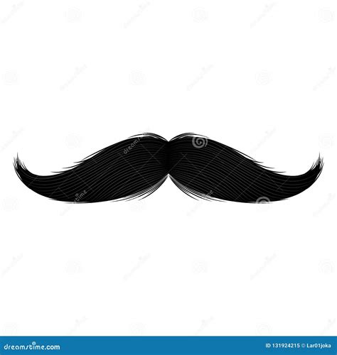 Isolated Moustache Silhouette Stock Vector Illustration Of Gentleman