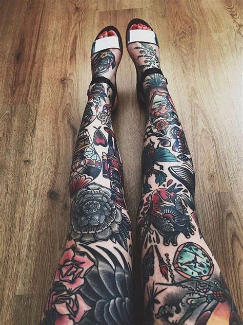 Colorful Tattoos Legs And Tattoos And Body Art On Pinterest Tattoos