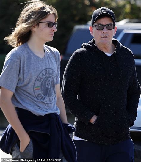 Charlie Sheen Seen On Rare Outing With The Twin Sons 14 He Shares With Ex Wife Brooke Mueller