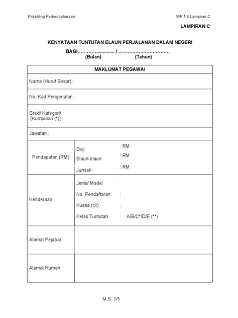 Perkhidmatan tribunal tuntutan pembeli rumah jadual pendengaran tuntutan permohonan borang tuntutan. Borang Tuntutan Perjalanan 2020 Word