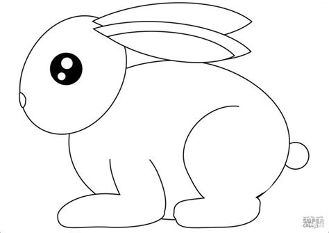 Cute Rabbit Coloring Page Coloringbay