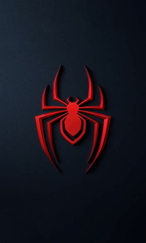 1280x2120 Spider Man Miles Morales Logo 4k Iphone 6 Hd 4k Wallpapers