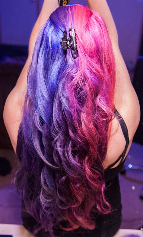 Long Pink Purple Curled Hair By Lizzys Photos On Deviantart