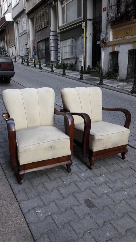 Kahverengi Vintage artdeko melek koltuklar Modelleri ve Fiyatı Dekopasaj