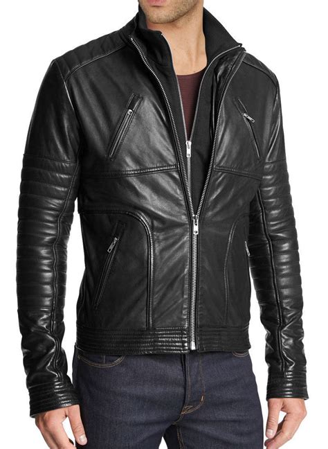 Handmade Mens Fashion Biker Leather Jacket Men Hollywood Style Leather
