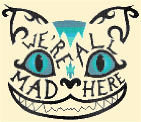 Cheshire cat cross stitch patterns. "Cheshire Cat" counted cross-stitch pattern by Love My ...