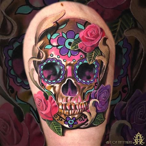 Top 172 Sugar Skull Tattoo Designs