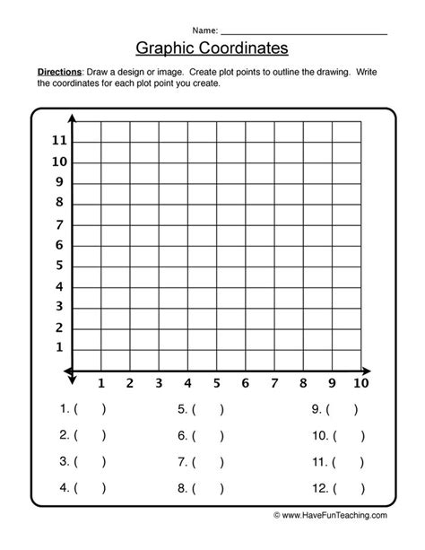 Plotting Points On A Graph Worksheets