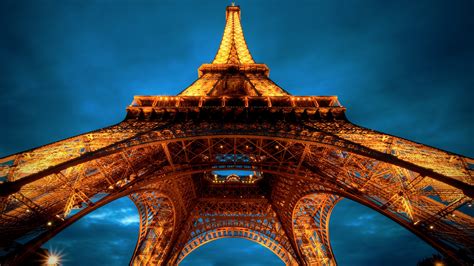 에펠 탑 밤 파리 배경 화면 1920x1080 배경 화면 다운로드
