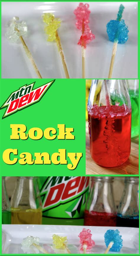 Making your own rock candy couldn't be simpler. Homemade rock candy flavored with Mountain Dew. It's an ...