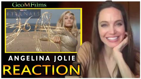 Angelina Jolie Reaction The Eternals Marvel Trailer Dub Youtube