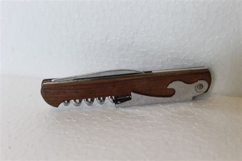 Vintage Pocket Knife Folding Corkscrew Bottle Opener Pocket Etsy