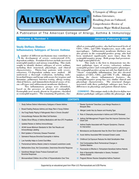 Vol 2 No 1 American College Of Allergy Asthma And Immunology