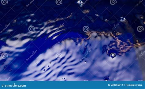 Blue Water Mirror Abstract Background Of Rippled Water Surface Stock