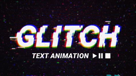 Glitch Text Animation Effect Psd Template Photoshop Tutorial