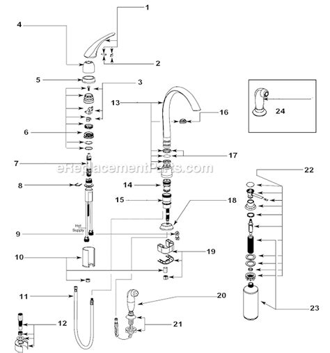 21 posts related to moen kitchen faucet diagram. Moen 7700 Parts List and Diagram : eReplacementParts.com