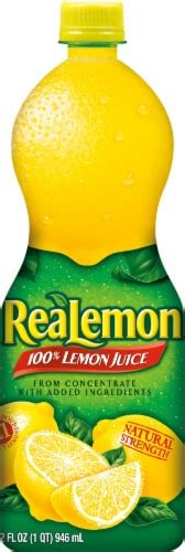 Realemon 100 Lemon Juice 32 Fl Oz Kroger