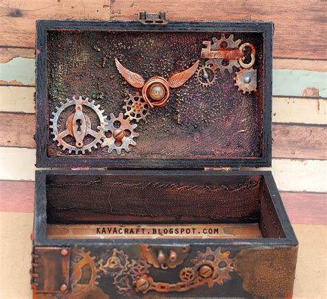 Kava Craft Rusty Steampunk Altered Box