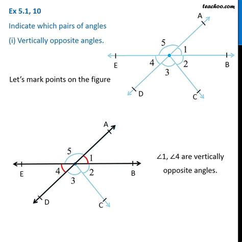 Ex 51 10 Indicate Which Pairs Of Angles Are I Vertically