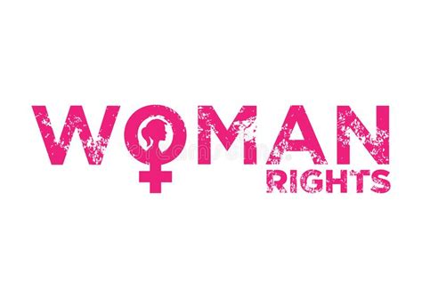 Distress Font With Woman Rights Concept Of Feminism Or Female Movement