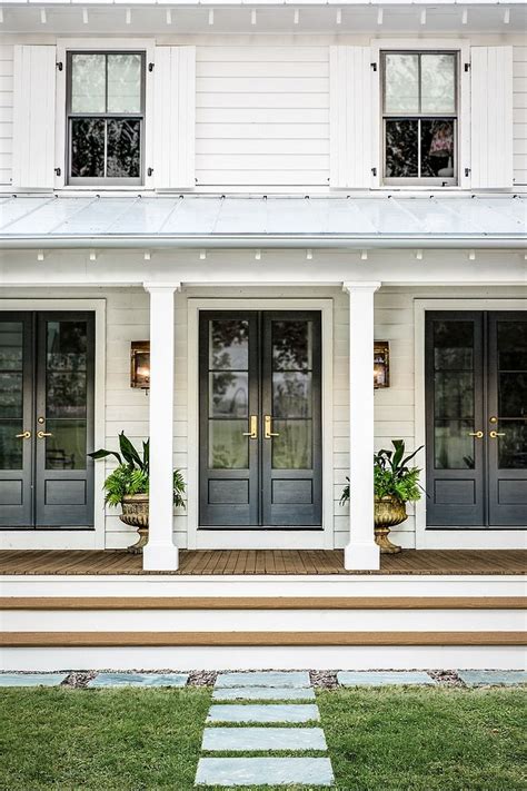 Porch French Doors Front Porch With A Line Of French Doors Curb Appeal
