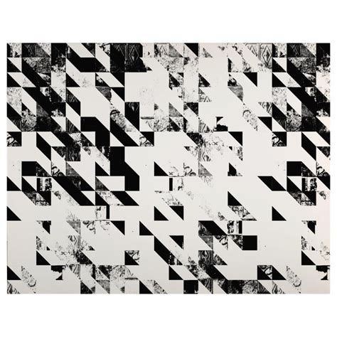 Disintegration Wallpaper In Black And White Colorway Latex Ink On