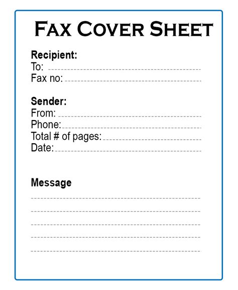 Free Printable Confidential Fax Cover Sheet Template