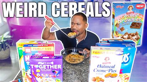 Trying All New Weird Cereals Of 2021 Taste Test Alonzo Lerone Youtube