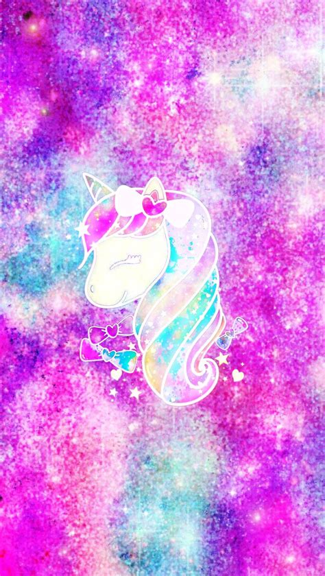 Cute Unicorn Galaxy Sticker By Mpink Background By Me Wallpapers