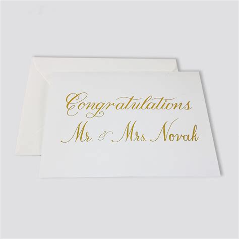 Congratulations Personalized Wedding Card Bella Carta Paper
