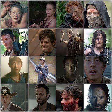 Evolution Of The Walking Dead Charactersseason 1 5 9gag