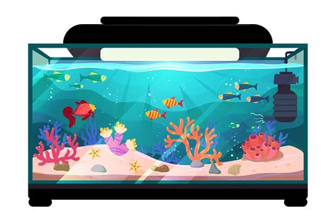 Aquarium Illustration Aquarium Drawing Cartoon Fish Fish Tank Drawing