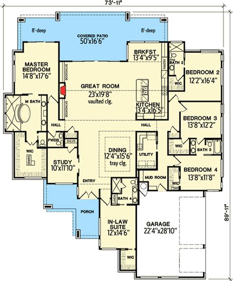 Each home plan featured here. Plan 31185D: 4 Bedroom Modern with In-Law Suite | Ranch ...