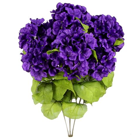 jenlyfavors 22 inch x large satin artificial hydrangea silk flower bush 7 heads purple