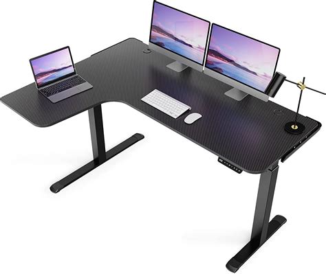 Buy Designa L Shaped Electric Standing Desk 61 Inch Height Adjustable