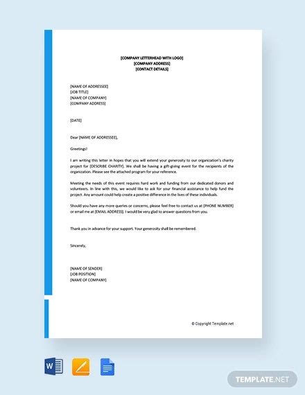 Here is a sample written request you could send to an employer after the initial conversation about a job opportunity. Solicitation Letter Template - 11+ Free PDF Format ...