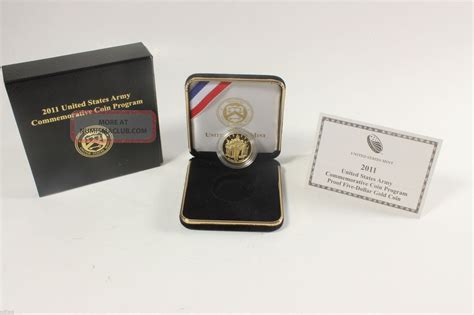 2011 W 5 Us Army Commemorative Proof Gold Coin W Box And 71264