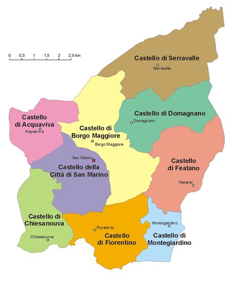 Mappa della Città di Provincia Regionale Italia Cartina Politica della