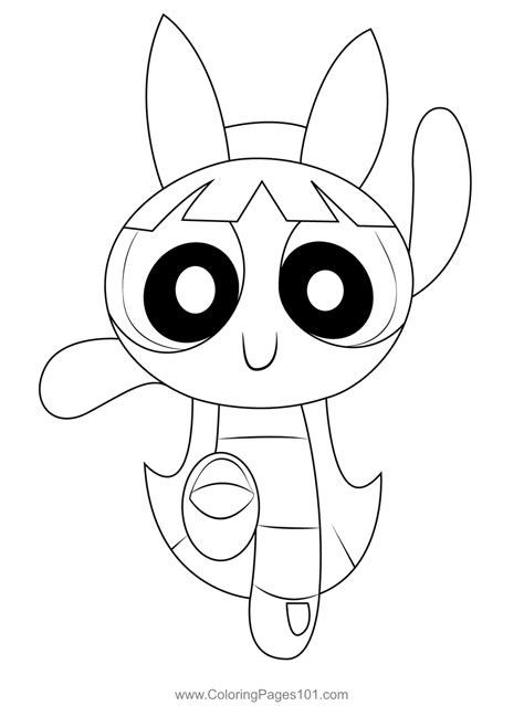 Blossom Powerpuff Girls Coloring Page For Kids Free The Powerpuff