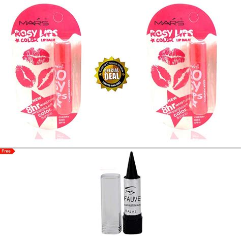 Buy Mars Rosy Lips Color Balm Cherry Kiss Buy 1 Get 1 Free With Kajal Online ₹199 From Shopclues